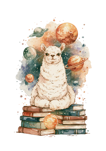 Celestial Llama Clipart PNG – Cosmic Alpaca on Stack of Books Watercolor Illustration, Galaxy Space & Astronomy Digital Graphic Celestial Llama Clipart PNG – Cosmic Alpaca on Stack of Books Watercolor Illustration, Galaxy Space & Astronomy Digital Graphic