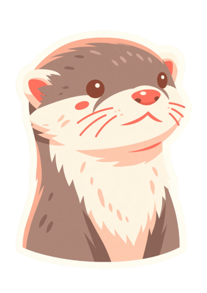 Cute Otter Sticker PNG – Kawaii Cute Otter Face Illustration Printable Sticker, Die Cut Cute Animal Decal PNG for Planners, Laptops & Crafting Cute Otter Sticker PNG – Kawaii Cute Otter Face Illustration Printable Sticker, Die Cut Cute Animal Decal PNG for Planners, Laptops & Crafting