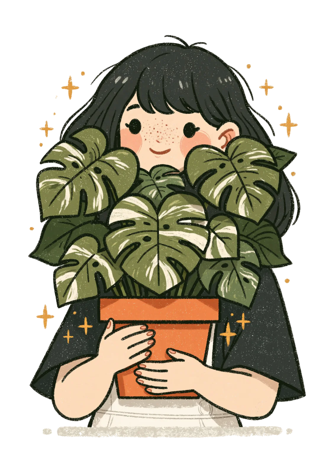 Cute Plant Mom Clipart PNG – Girl Holding Variegated Monstera Plant Illustration, Crazy Plant Lady Sublimation Digital Graphic for Crafts & Decor Cute Plant Mom Clipart PNG – Girl Holding Variegated Monstera Plant Illustration, Crazy Plant Lady Sublimation Digital Graphic for Crafts & Decor