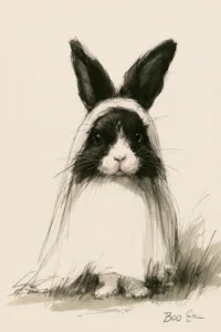 Cute Ghost Bunny Charcoal Sketch Printable Wall Art – Funny Spooky Halloween Rabbit Poster Cute Ghost Bunny Charcoal Sketch Printable Wall Art – Funny Spooky Halloween Rabbit Poster