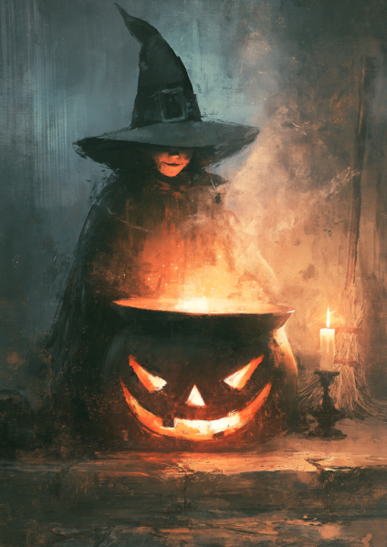 Vintage Witch Cauldron Printable Wall Art – Dark Academia Halloween Oil Painting Poster, Moody Gothic Pumpkin Jack-o'-Lantern Decor Vintage Witch Cauldron Printable Wall Art – Dark Academia Halloween Oil Painting Poster, Moody Gothic Pumpkin Jack-o’-Lantern Decor