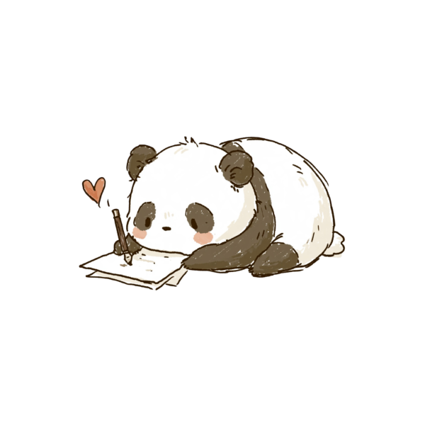 Cute Writing Panda Clipart PNG – Kawaii Baby Panda Bear Illustration, Sweet Journaling & Studying Digital Graphic Cute Writing Panda Clipart PNG – Kawaii Baby Panda Bear Illustration, Sweet Journaling & Studying Digital Graphic