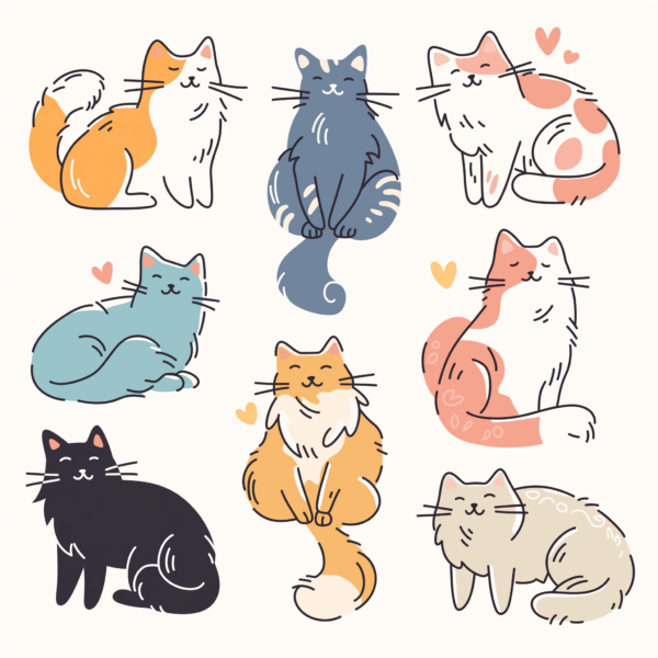 Whimsical Minimalist Kitten Pack
